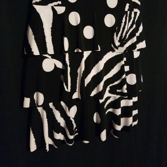 Franklyman Black & White Tiered Dress - Picture 4 of 6